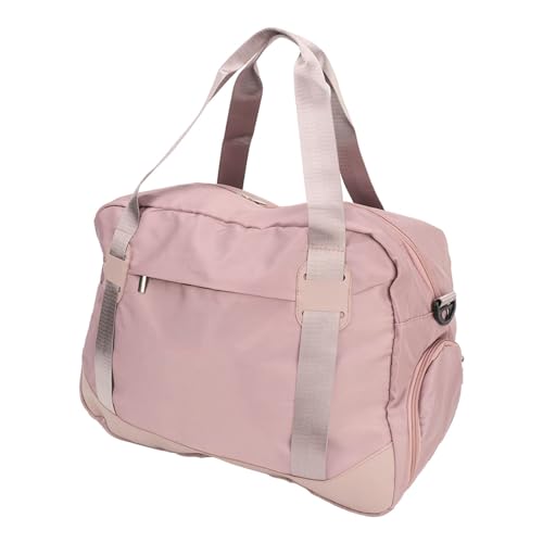 Azusumi Sporttasche für Damen, Nylon, Weekender-Reisetasche für die Nacht, mit Verstellbarem Schultergurt für Reisen, Sport, Workout, Rosa von GDZTBS