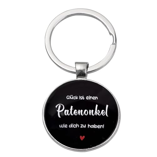 GEBETTER Patenonkel Geschenk Schlüsselanhänger Glück ist einen Patenonkel wie dich zu haben Bester Patenonkel Geschenk Fragen Geburtstag Weihnachten Vatertag Erntedankfest Neuesjahr Geschenkideen von GEBETTER
