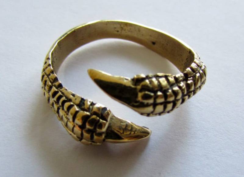 Klaue Ring Messing, Verstellbar, Handgefertigt, Stammes-Schmuck Geschenkkarton + Geschenk-Tasche, Kostenlose Uk Lieferung von GECKOSPIRITUS