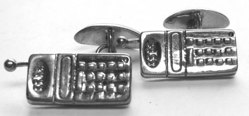 Punziert Sterling Silber Handy Manschettenknöpfe von GEDALOVITCH