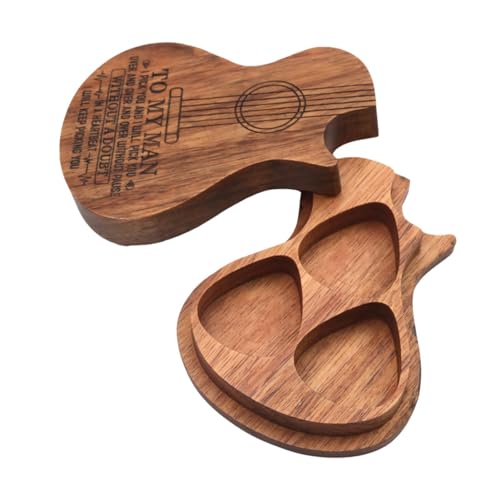 GEDOX Halterung für Plektren aus Holz, Tasche für tragbare Gitarrenplektren, Vintage-Aufbewahrungsbox aus Holz, tragbarer Organizer für Zuhause, Gitarrenunterricht, platzsparende Box, mehrfarbig, A GEDOX Halterung für Plektren aus Holz, Tasche für tragbare Gitarrenplektren, Vintage-Aufbewahrungsbox aus Holz, tragbarer Organizer für Zuhause, Gitarrenunterricht, platzsparende Box, mehrfarbig, A von GEDOX