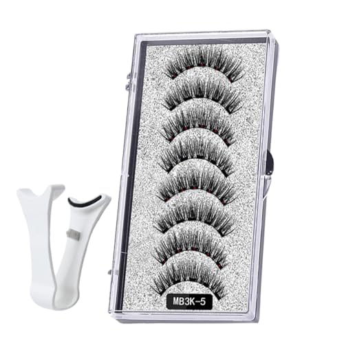 Magnetisches Wimpern-Set – Kit mit magnetischen Wimpern ohne Kleber | 8 Gruppen von Wimpernverlängerungen mit Applikator | natürliche, wiederverwendbare magnetische Wimpern - Magnetic Eyeliner False von GEDOX