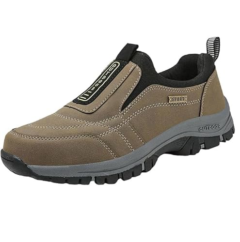 Hatme Shoes, Hatme Herrenschuhe, Hatme Schuhe, Orthopädische Schuhe Herren, Hatme Orthopädische Wanderschuhe Herren (44 EU,Khaki) von GEEBXY