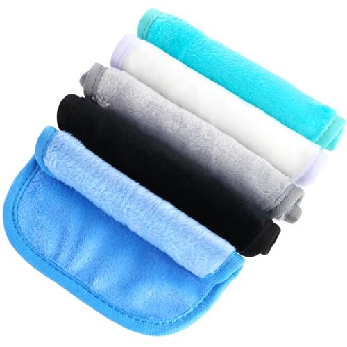 GEEHUA 5 Stück Abschminktuch aus Mikrofaser, 15x15cm Mikrofasertuch Make up Entferner Tücher Wiederverwendbar Gesichtsreinigungstücher von Kosmetischen Lappen Entferner Pads für alle Haut(B) von GEEHUA