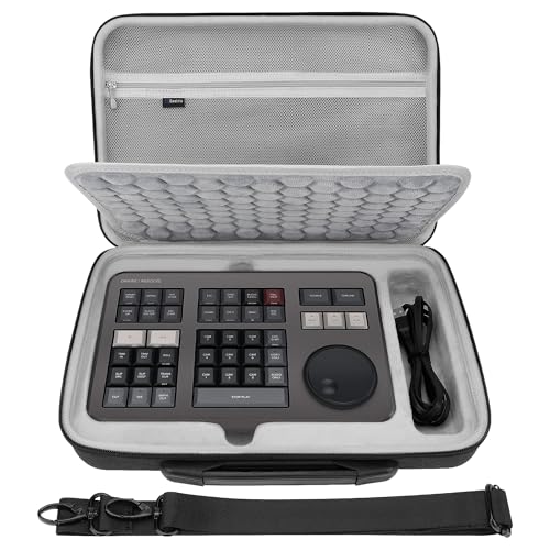 GEEKRIA Hartschalen-Reise-Tragetasche, EVA-Schutztasche, kompatibel mit Blackmagic Design Davinci Resolve Speed Editor, Davinci Resolve 17 Studio (Dunkelgrau) von GEEKRIA
