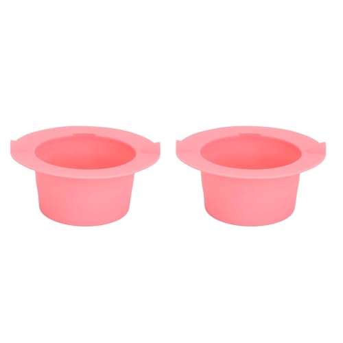 Wachswärmer-Ersatz Topf, 2 Stück Silikon-Wachswärmer-Liner-Schüssel Profession eller Salon Sicherer Wachs Wärmer Ersatz Topf 400ML (PINK) von GEERYZHE