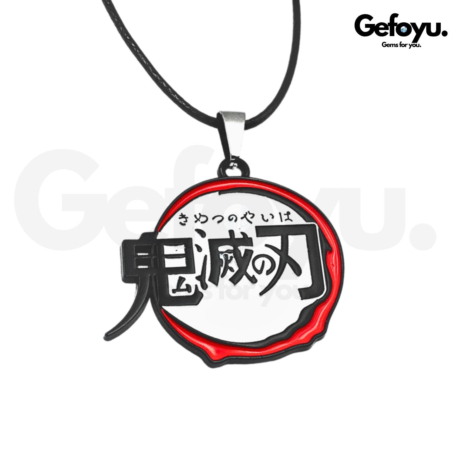 Demon Slayer Kette - Kimetsu No Yaiba Logo Halskette Edelstahl Anime Schmuck Cosplay Geschenk Für Fans Demon Slayer Kette - Kimetsu No Yaiba Logo Halskette Edelstahl Anime Schmuck Cosplay Geschenk Für Fans von GEFOYU
