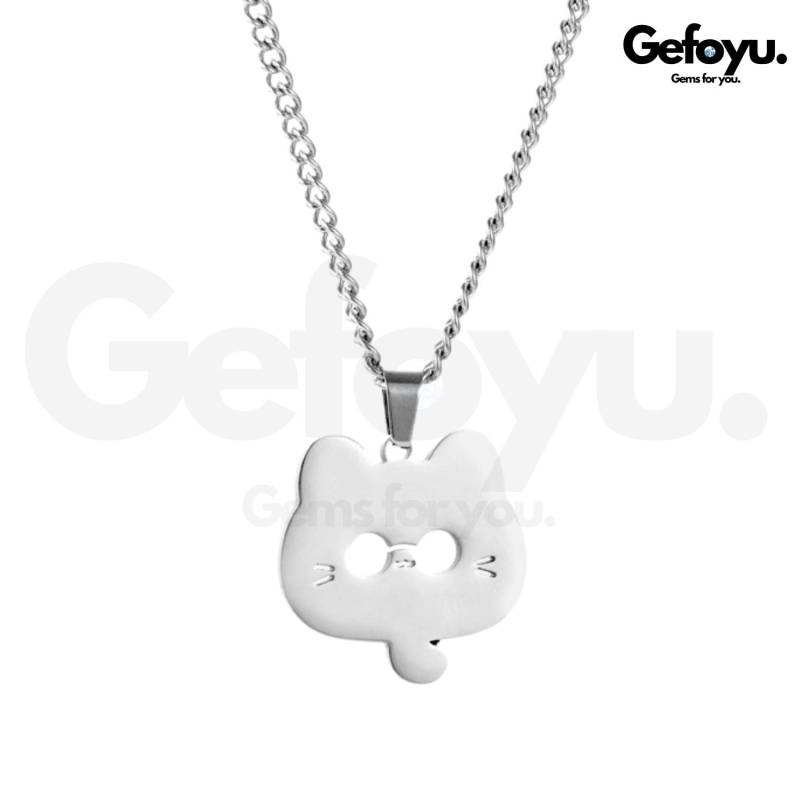 Gojo Katze Kette - Jujutsu Kaisen Edelstahl Halskette Anime Schmuck Geschenk Otaku Accessoire Gojo Katze Kette - Jujutsu Kaisen Edelstahl Halskette Anime Schmuck Geschenk Otaku Accessoire von GEFOYU