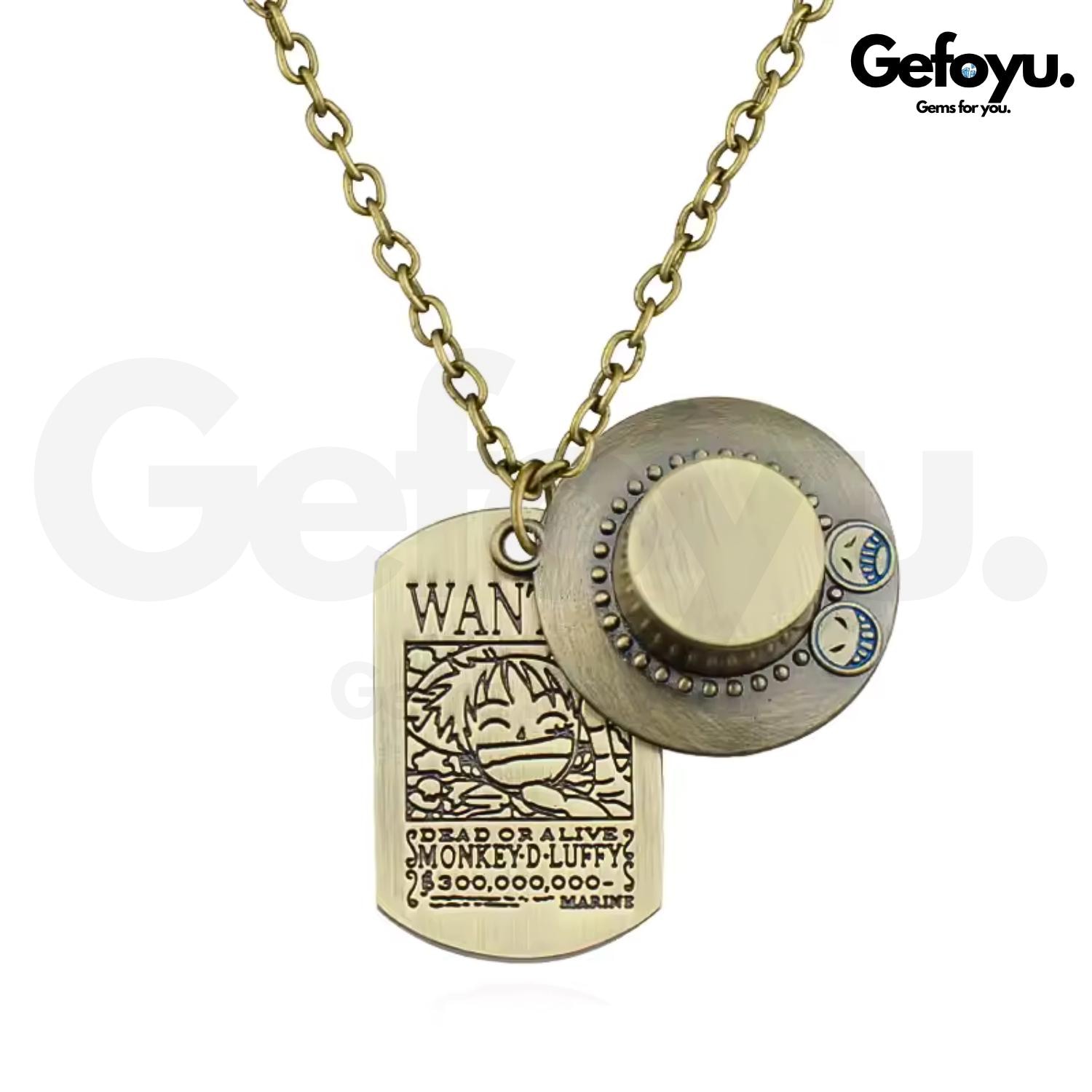 One Piece Kette - Monkey D. Luffy & Ace Strohhut Halskette Anime Schmuck Und Geschenk Für Fans Der Strohhutbande One Piece Kette - Monkey D. Luffy & Ace Strohhut Halskette Anime Schmuck Und Geschenk Für Fans Der Strohhutbande von GEFOYU