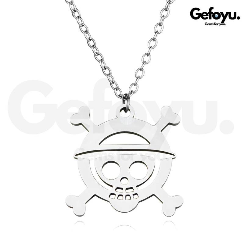 One Piece Kette - Strohhut Piraten Halskette Aus Edelstahl Anime Schmuck & Geschenk Für Fans Der Strohhutbande One Piece Kette - Strohhut Piraten Halskette Aus Edelstahl Anime Schmuck & Geschenk Für Fans Der Strohhutbande von GEFOYU