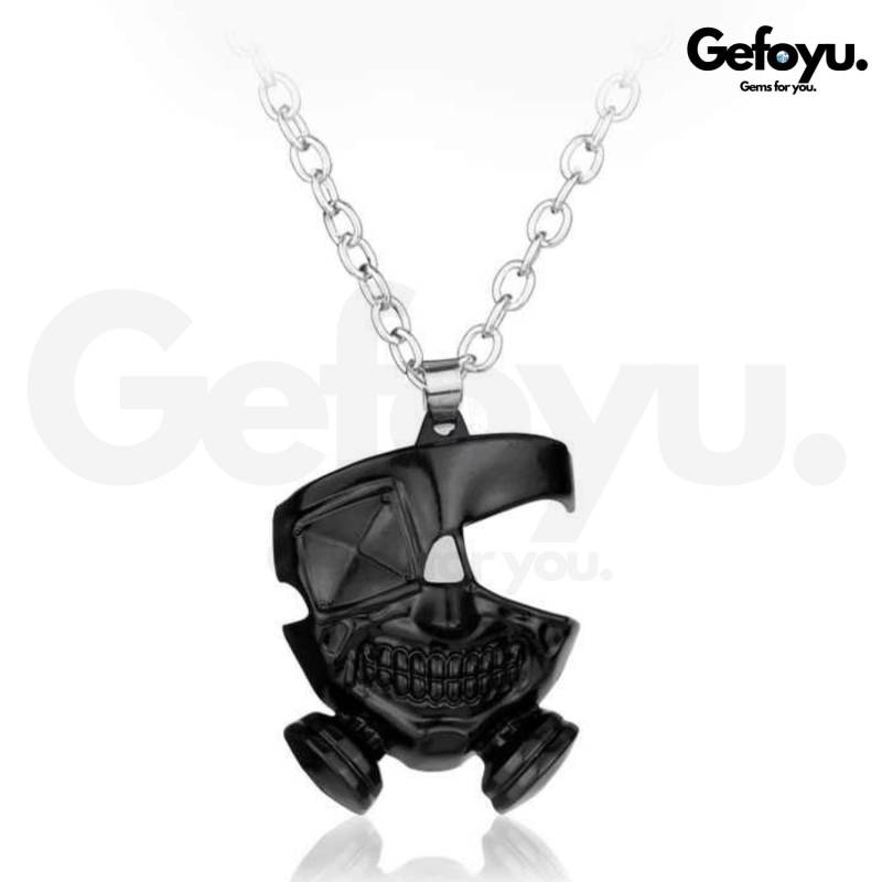 Tokyo Ghoul Kette Schwarz - Ken Kaneki Maske Halskette Anime Schmuck Cosplay Accessoire Geschenk Für Otakus & Manga Fans Tokyo Ghoul Kette Schwarz - Ken Kaneki Maske Halskette Anime Schmuck Cosplay Accessoire Geschenk Für Otakus & Manga Fans von GEFOYU