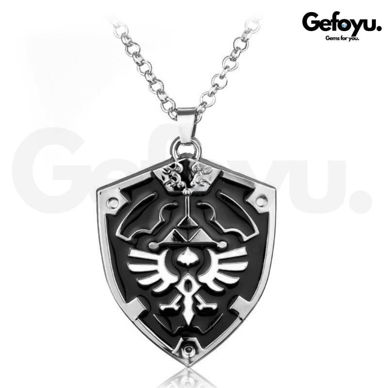 Zelda Kette - The Legend Of Hyrule Schild Halskette Cosplay Schmuck Gaming Geschenk Für Fans Link Accessoire Zelda Kette - The Legend Of Hyrule Schild Halskette Cosplay Schmuck Gaming Geschenk Für Fans Link Accessoire von GEFOYU