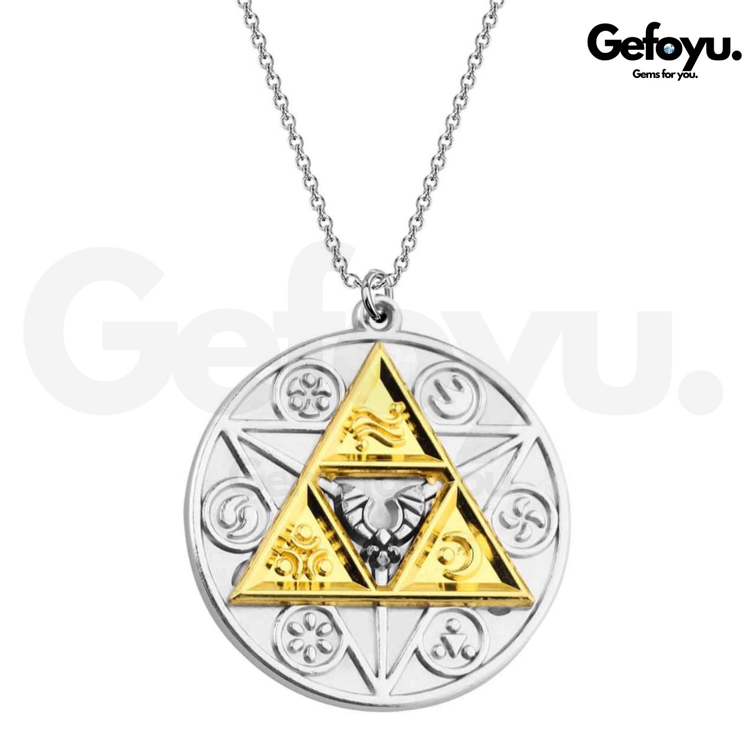 Zelda Kette - The Legend Of Triforce Wappen Halskette Cosplay Schmuck Gaming Geschenk Fan Accessoire Zelda Kette - The Legend Of Triforce Wappen Halskette Cosplay Schmuck Gaming Geschenk Fan Accessoire von GEFOYU