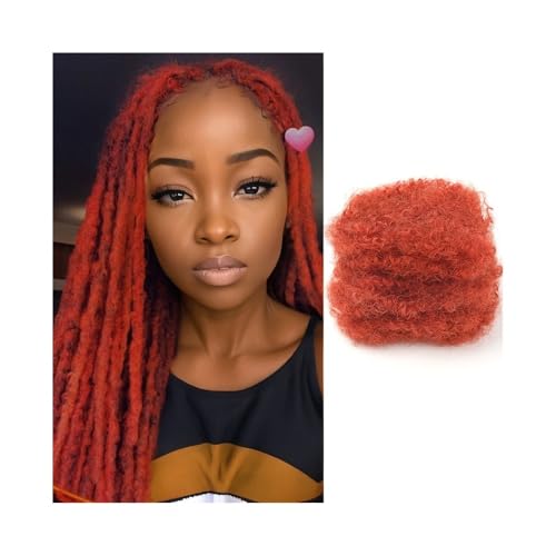 Damen 350# Afro Kinky Bulk Echthaar Extensions 30g/Packung Brasilianische Remy Häkelhaar Dreadlocks Extensions für Zöpfe(8inches) von GEK208130