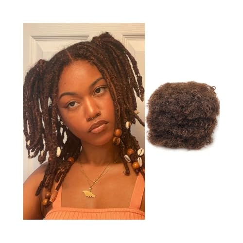 Damen Afro Kinkys Echthaar-Bündel Nr. 4, braun, for Mini-Twists, Flechten, Loc-Extensions und Häkeln Extensions für Zöpfe(8inches) von GEK208130