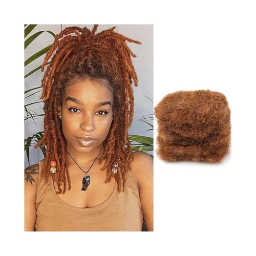 Damen Afro Kinkys Menschliches Haar in großen Mengen Nr. 30 Auburn Reggae Dirty Braids Brasilianisches Naturhaar for Häkeln, Dreadlocks Extensions für Zöpfe(8inches) von GEK208130