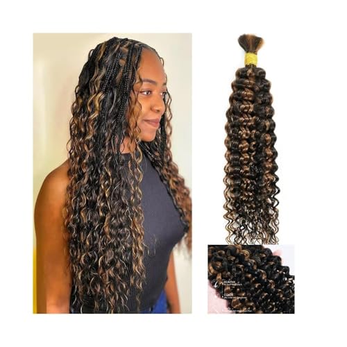Damen Boho-Haar for Flechten P1B/30 Highlights 1 Bündel/50 g Jerry Curly Bulk Menschliches Flechthaar Extensions für Zöpfe(20inches) von GEK208130