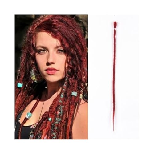 Frauen 20 Zoll handgemachte Dreadlocks-Erweiterungen 5 Stränge synthetische Dreadlocks Locken Häkelzöpfe Haar 1,0 cm Fake Twist Flechthaar Reggae Dreadlocks Zopf Täglicher Gebrauch(Bug) von GEK208130