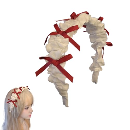GELXGRIT Rote Schleife Stirnband Niedliche Schleife Haarschmuck Lolita Kopfbedeckung Weißes Haarband mit roter Schleife für Frauen Mädchen Halloween Cosplay Kostüm Zubehör Verkleiden Dekoration GELXGRIT Rote Schleife Stirnband Niedliche Schleife Haarschmuck Lolita Kopfbedeckung Weißes Haarband mit roter Schleife für Frauen Mädchen Halloween Cosplay Kostüm Zubehör Verkleiden Dekoration von GELXGRIT