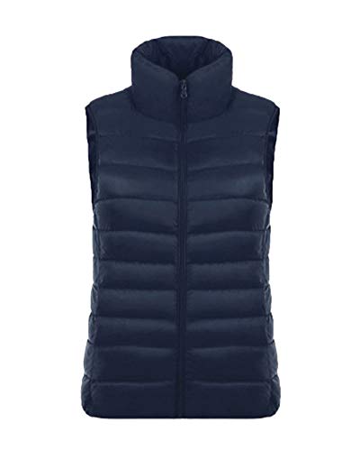 GELing Damen Daunenweste Outdoor Packbare Leichte Steppweste Ärmellose Daunenjacke Marine L GELing Damen Daunenweste Outdoor Packbare Leichte Steppweste Ärmellose Daunenjacke Marine L von GELing