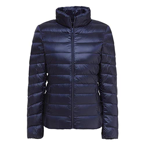 GELing Damen Steppjacke Übergangsjacke Leicht Daunenjacke Slim Mantel Marine 2XL von GELing