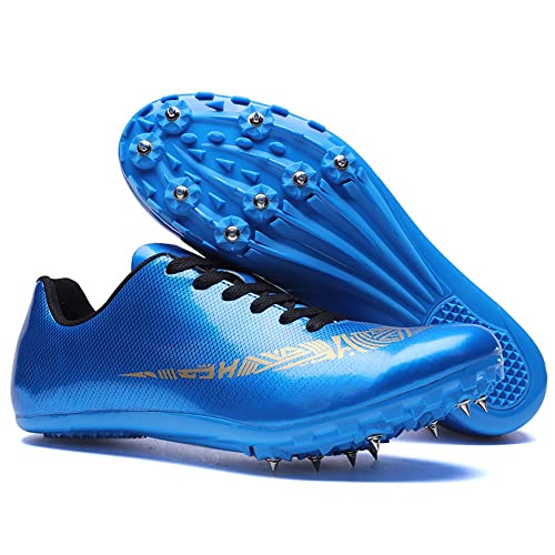 GEMECI Professionelle Leichtathletik-Schuhe mit 8 Spikes. Modeleichte Sprint-Spikes für Männer und Frauen. Jump Mid Distance Track Spikes-Schuhe für Training und Wettkampf (Color : B, Size : 44 EU) von GEMECI
