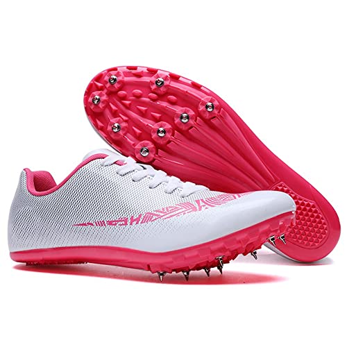 GEMECI Professionelle Leichtathletik-Schuhe mit 8 Spikes. Modeleichte Sprint-Spikes für Männer und Frauen. Jump Mid Distance Track Spikes-Schuhe für Training und Wettkampf (Color : C, Size : 41 EU) von GEMECI
