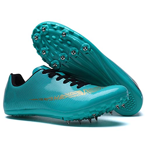GEMECI Professionelle Leichtathletik-Schuhe mit 8 Spikes. Modeleichte Sprint-Spikes für Männer und Frauen. Jump Mid Distance Track Spikes-Schuhe für Training und Wettkampf (Color : E, Size : 42 EU) von GEMECI
