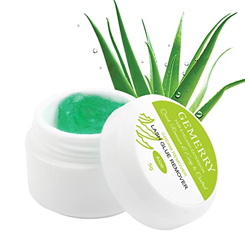 GEMERRY Wimpernkleber Entferner Creme 5 g Wimpernverlängerungs Entferner Remover Wimpernkleber professioneller schnell wirkend lash remover wimpernverlängerung（Aloe Vera） von GEMERRY