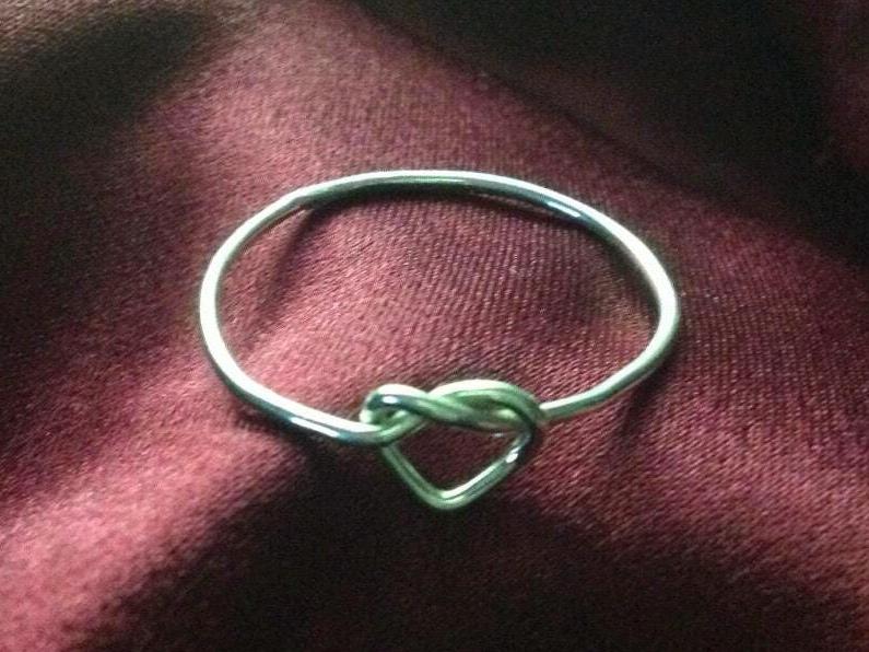 sterling Silber Herz Knoten Ring - Freundschaft Liebe Band sterling Silber Herz Knoten Ring - Freundschaft Liebe Band von GEMFOREST