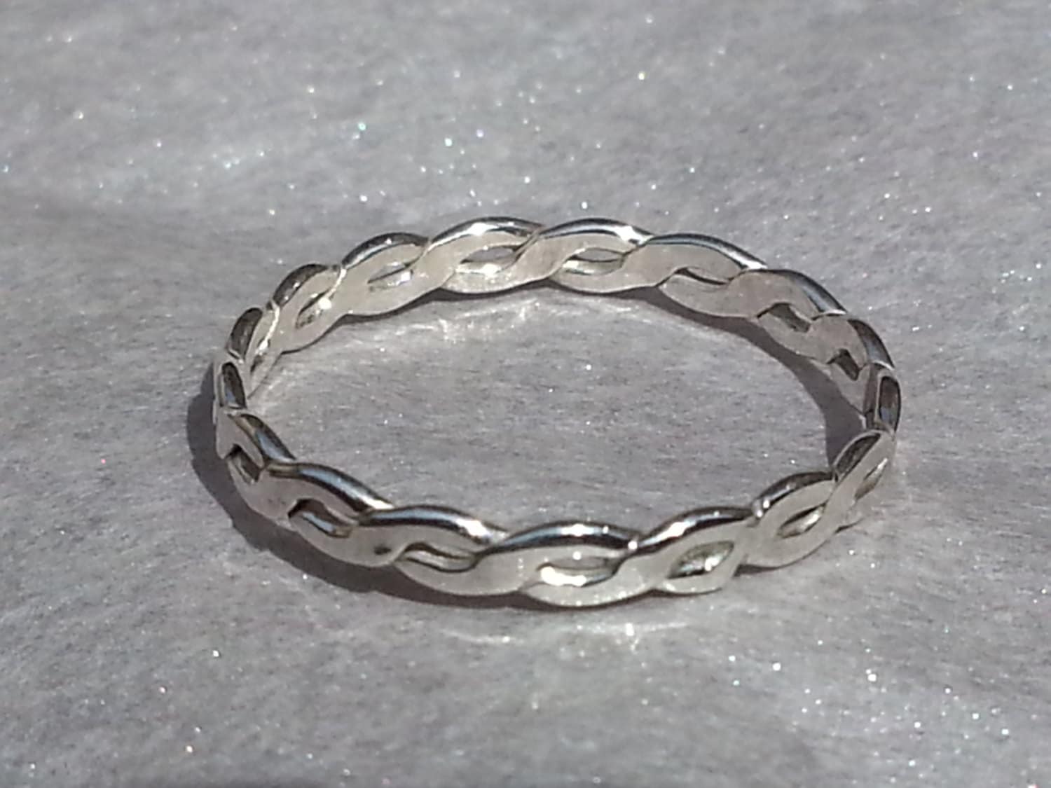 sterling Silber Seilring - Zierliches Geflochtenes Band | 2 Mm sterling Silber Seilring - Zierliches Geflochtenes Band | 2 Mm von GEMFOREST