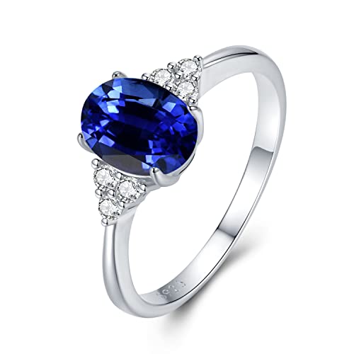 925 Sterling Silber Saphir Ringe für Damen, September Geburtsstein Ringe Blau Ring Verlobungsring Hochzeitsring für Frauen Mädchen Größe 17.25 925 Sterling Silber Saphir Ringe für Damen, September Geburtsstein Ringe Blau Ring Verlobungsring Hochzeitsring für Frauen Mädchen Größe 17.25 von GEMLANTO