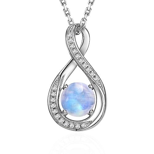 GEMLANTO 925 Sterling Silber Echte Mondstein Halskette Juni Geburtsstein Halsketten für Frauen Infinity Zierliche Geburtstag Jubiläum Schmuck Geschenke für Sie 40+5cm GEMLANTO 925 Sterling Silber Echte Mondstein Halskette Juni Geburtsstein Halsketten für Frauen Infinity Zierliche Geburtstag Jubiläum Schmuck Geschenke für Sie 40+5cm von GEMLANTO