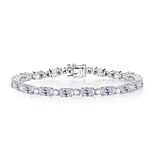 GEMLANTO Armband Damen 925 Sterling Silber Zirkonia Tennis Armband Frauen April Geburtsstein Schmuck Geschenk für Valentinstag Verlobung Geburtstags Muttertags Weihnachten von GEMLANTO