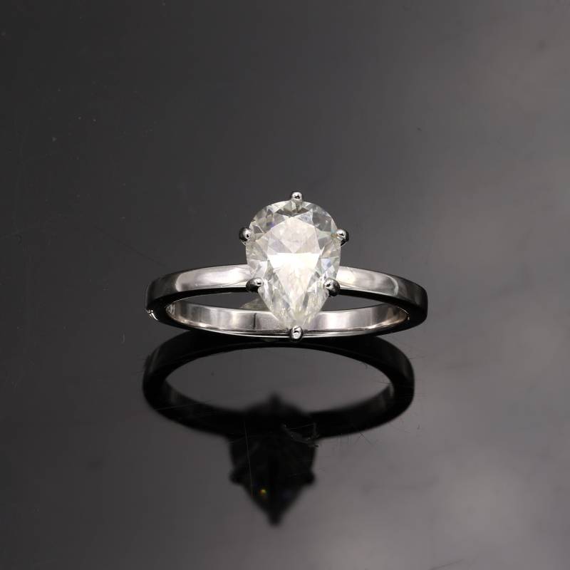 925 Sterling Silber 2.0 Karat Moissanit Diamant Ring Mit Gra-Zertifikat von GEMOISSANITE