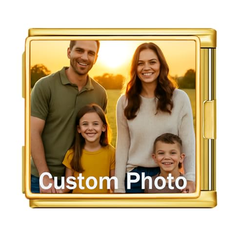 GEMOSA Italienisches Charm-Armband mit Bild – personalisiertes Foto-Edelstahl-Armband in mehreren Farben und Formen, 19*20mm, Kein Edelstein GEMOSA Italienisches Charm-Armband mit Bild – personalisiertes Foto-Edelstahl-Armband in mehreren Farben und Formen, 19*20mm, Kein Edelstein von GEMOSA