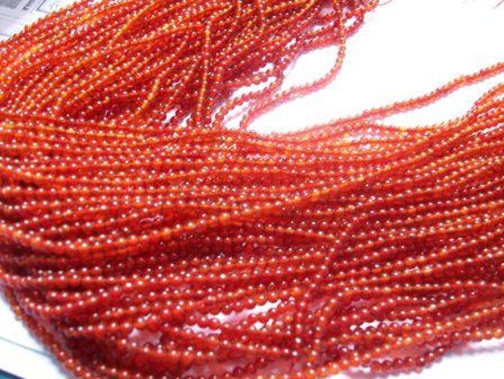 1/2 Strang Aus Karneol Glatte Rondelle Kugeln Schlichten Luxus, Elegent Aaa Qualität 3, 00 Mm 7" Zoll von GEMSONLY