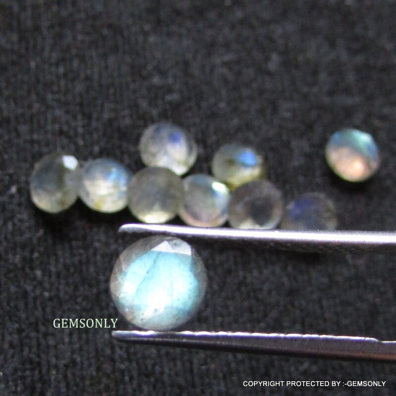1Pc 6mm Labradorit Facettierten Diamanten Form Runde Labradorit 6x6mm D-Schnitt Super Qualität Fancy Sehr Schwer Zu Schneiden Haben Wir It Blauen von GEMSONLY