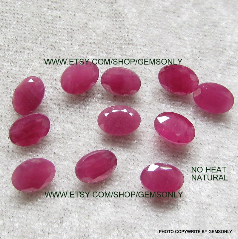 1Pc 7x5mm Natürlichen Rubin Oval Unbeheizt Gute Steinqualität Ovale Geburtsstein Angebot Von Gemsonly Hervorragende Qualität von GEMSONLY