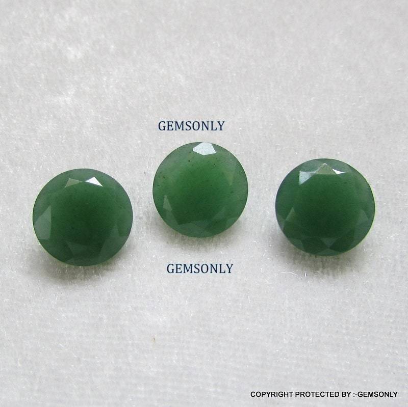 1Pc Natürlichen Aventurin Rund 11mm Grün Aventurin Facettierte Cutstone Ähneln Smaragd Schöne Qualität Perfekt Geschnittene Top-Qualität Grünen Stein von GEMSONLY