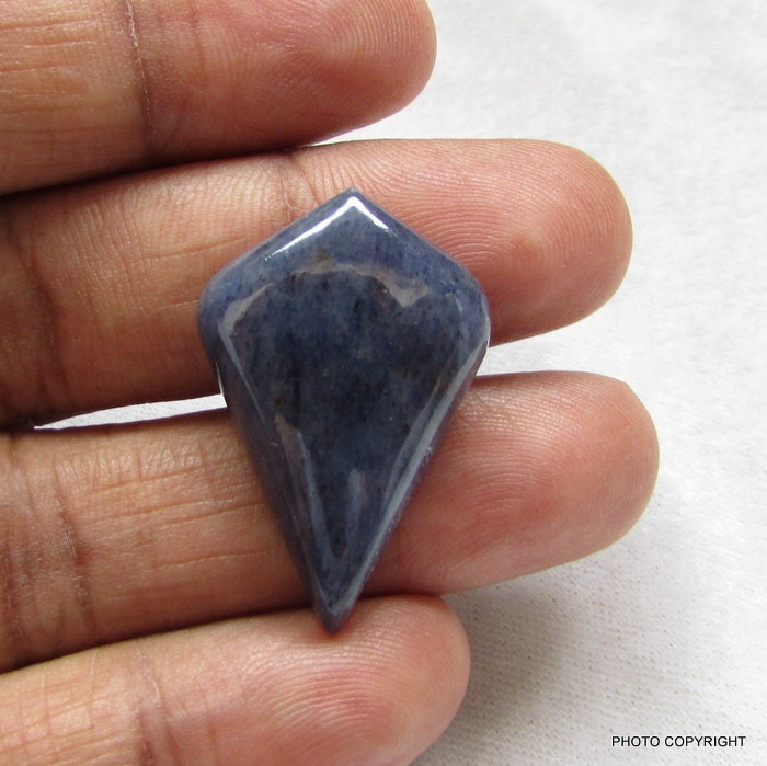 27, 85 Ct Natürlichen Blauen Aventurien 33x22x6M Cabochon Shiled Blau Aventurien Fancy Form Ähneln Saphir, Heilung Stein Schöne von GEMSONLY