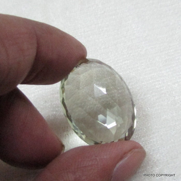 44Cts Green Amethyst Oval Rosecut Einseitig 29 X 23 11 Unten Flache Grüne Amethyst Oval Rose Geschnitten Schöne Qualität Mint Farbe Grün von GEMSONLY