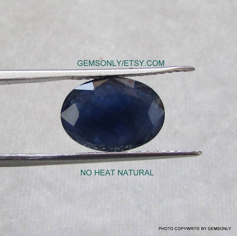 6.35Cts Blauer Saphir Oval 10x14mm Form Facettierte Geschnitten Stein Blaue Natürliche Keine Hitze Edelstein Stipendiat Schön Aussehen Blau von GEMSONLY