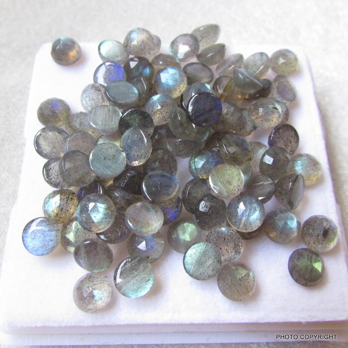 6mm Labradorit 50Pcs Viel Feine Qualität Rosecut Labradorit Runde Machen Luxus Schöner Schnitt von GEMSONLY