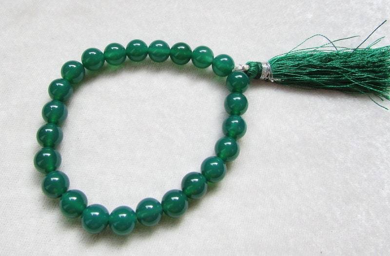 8mm Grün Onyx Glatte Kugel Armband Onyx Perlen Cabochon Kugeln Ausgefallenes Elastisch Flexibel Zu Tragen Bereit von GEMSONLY