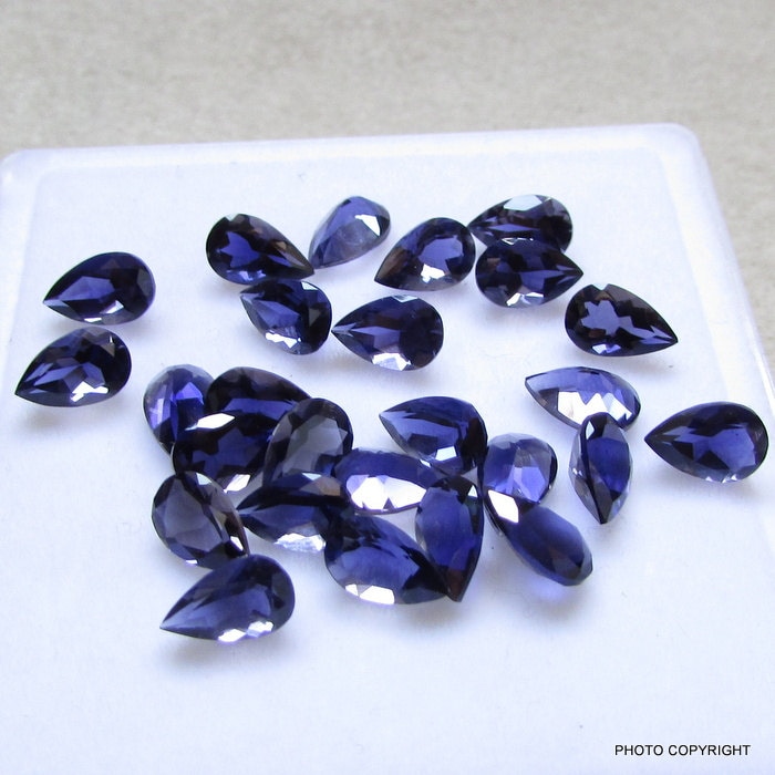 Natürliche Iolite Birne Form 5x8mm Oben Farbe Schleife Sauber Schöne Qualität Iolite Birnenform Facettierten Blauen Edelstein Ausgefallene Schnitt von GEMSONLY