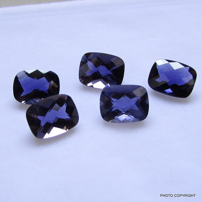 Natürliche Iolite Kissenschliff Stein 7x9mm Obere Farbe Schleife Sauber Schöne Qualität Iolite Kissen Checker Schnitt Facettierten Blauen von GEMSONLY