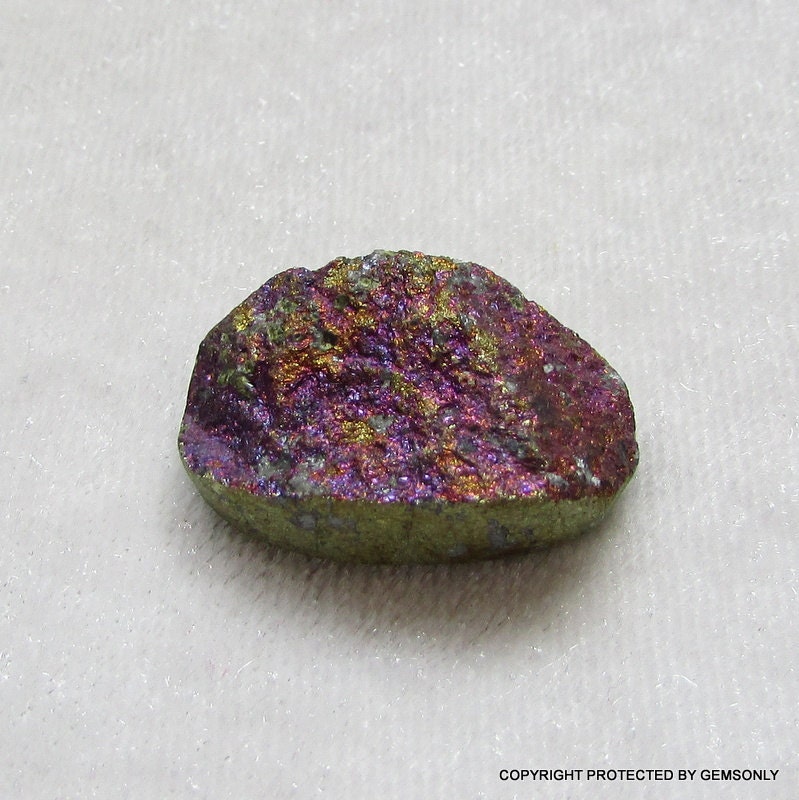 Natürliche Kupferkies Druzy 24x16x9M Unregelmäßige Form Matrix Chalcopyrit Zucker Phantasie Mix Farbe Pyrit Un Auch Mineral Stein von GEMSONLY
