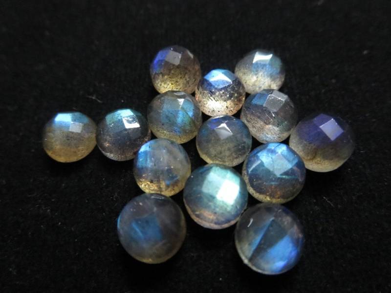 Natürliche Labradorit Rund Rose Karo Schnitt 7 X Mm 15 Stück Set von GEMSONLY