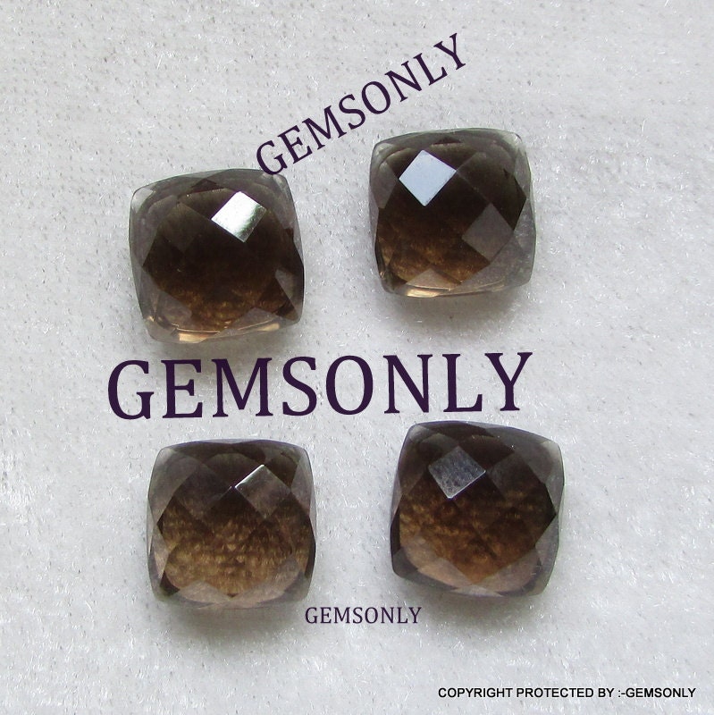 Natürliche Rauchquarz Quadrat Kissen Rose Schnitt Checker 11mm Edelstein 11x11mm Phantasie Flasche Kork Erstaunliche Neue Ankunft Fein Geschnitten von GEMSONLY